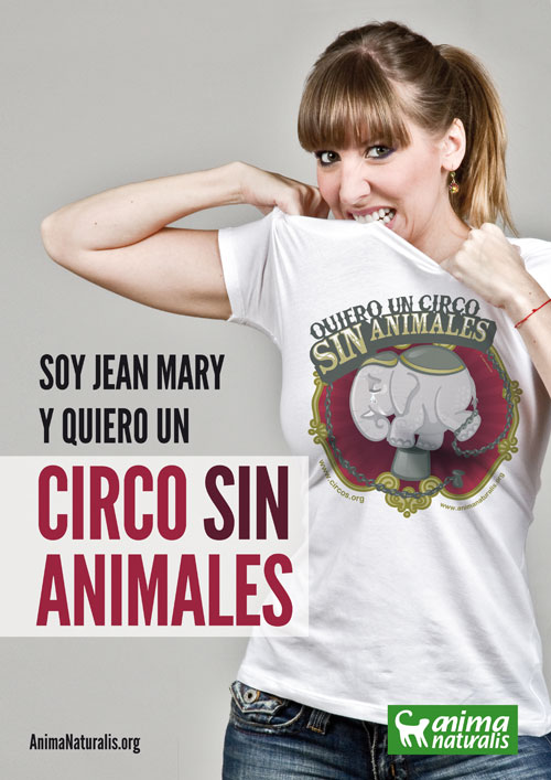 Jean Mary apoya la campaña “Quiero un Circo Sin Animales”