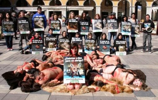 Acto contra el uso de pieles en Palma de Mallorca