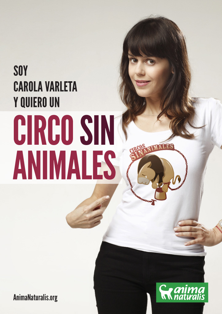 Carola Varleta apoya campaña Circo sin animales