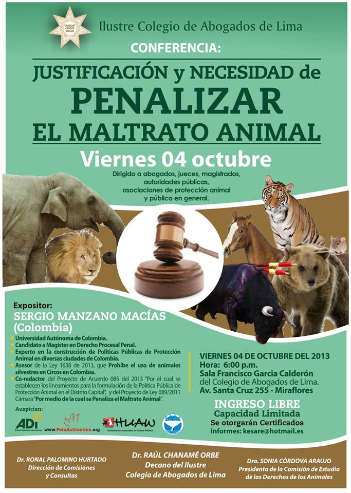 AnimaNaturalis presente en Conferencia Justificación y Neces
