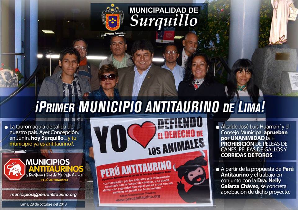 Surquillo: ¡Primer Municipio Antitaurino de Lima!
