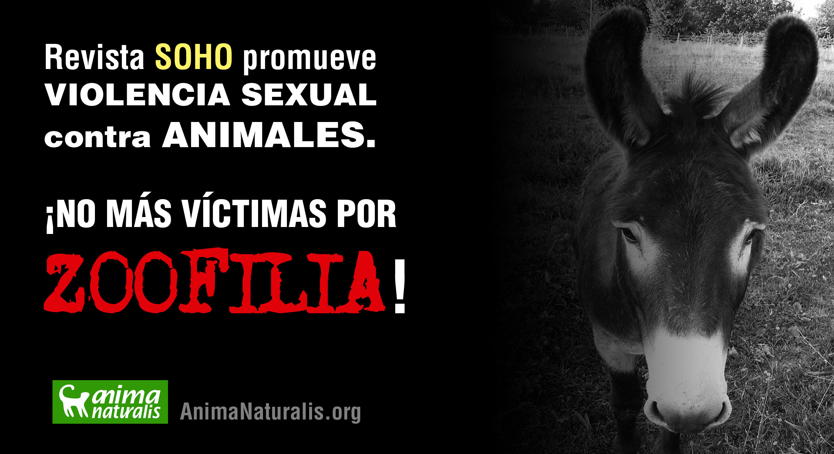 Indignante: Revista SOHO promueve violencia sexual contra animales