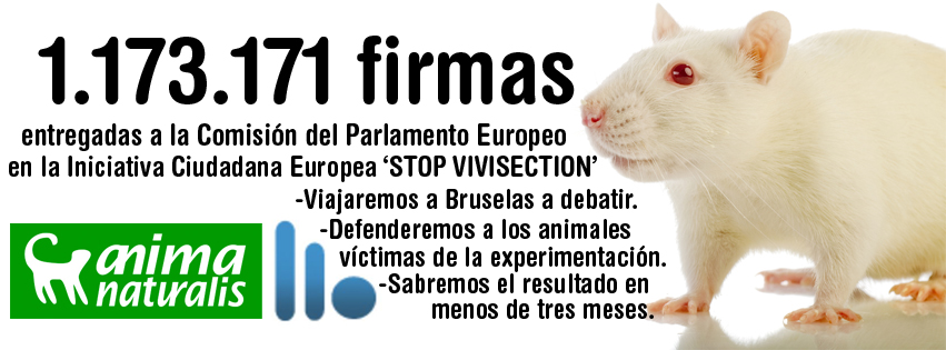 Entregamos 1.173.171 firmas a la UE contra la vivisección