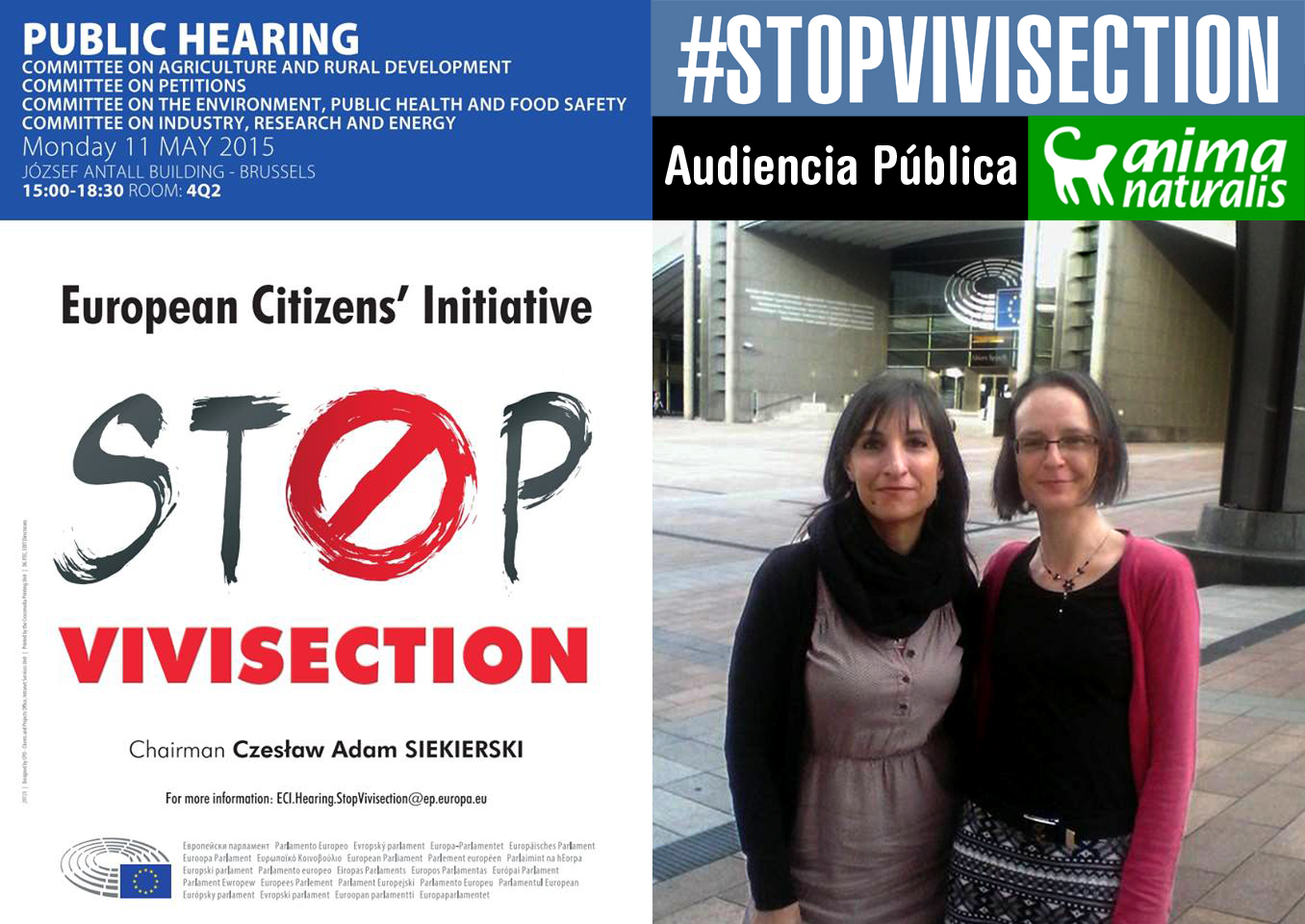AnimaNaturalis asistió a la Audiencia Pública de Stop Vivisection en Bruselas