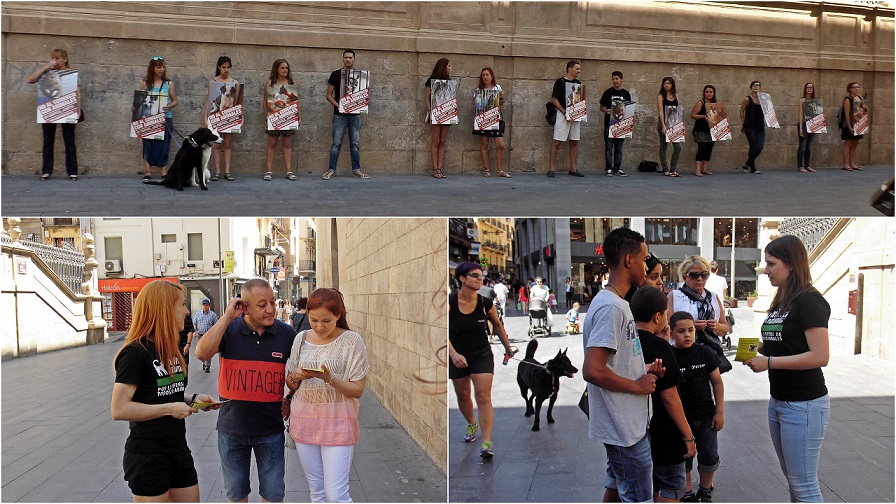 Activistas alzan su voz contra la venta de animales en Lleida