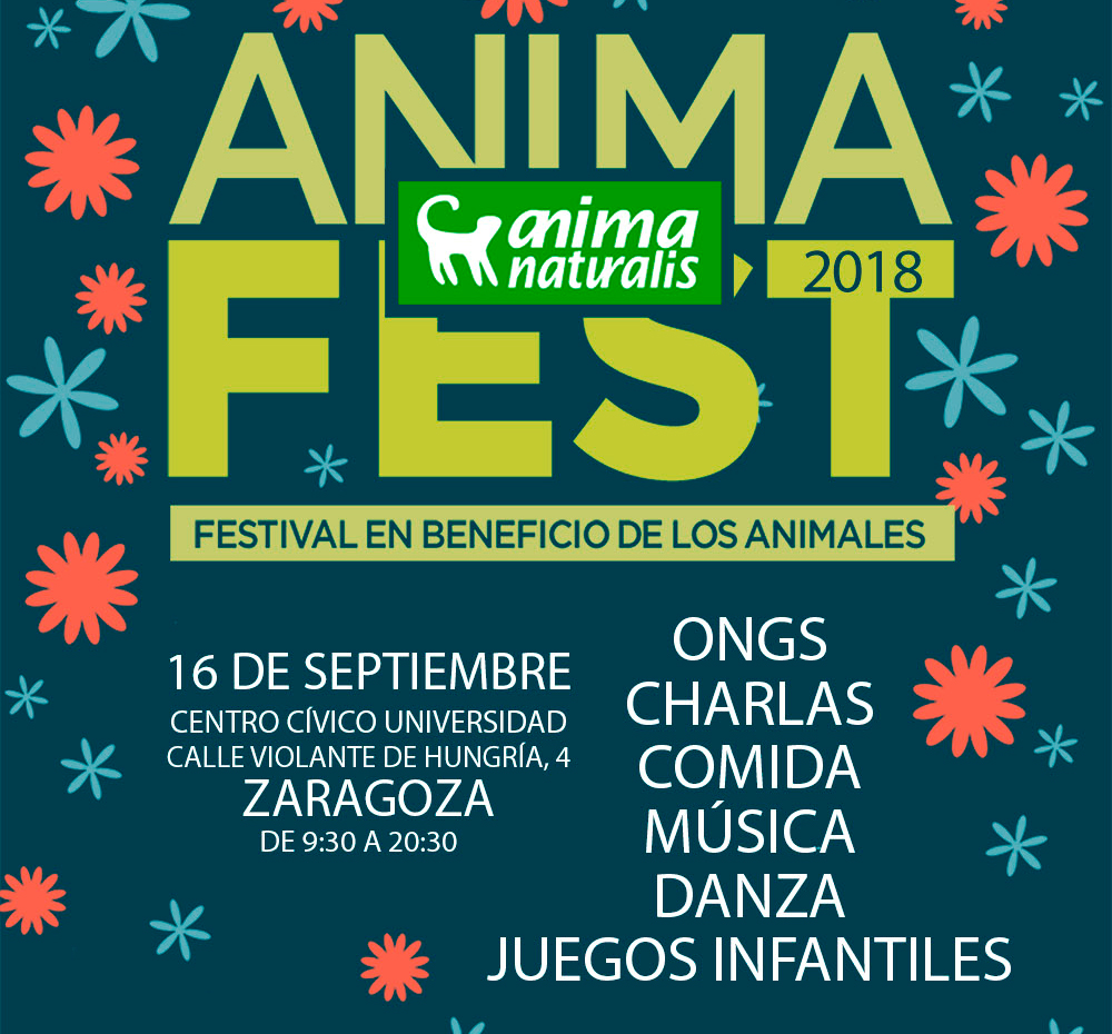 AnimaNaturalis organiza su AnimaFest 2018 en Zaragoza