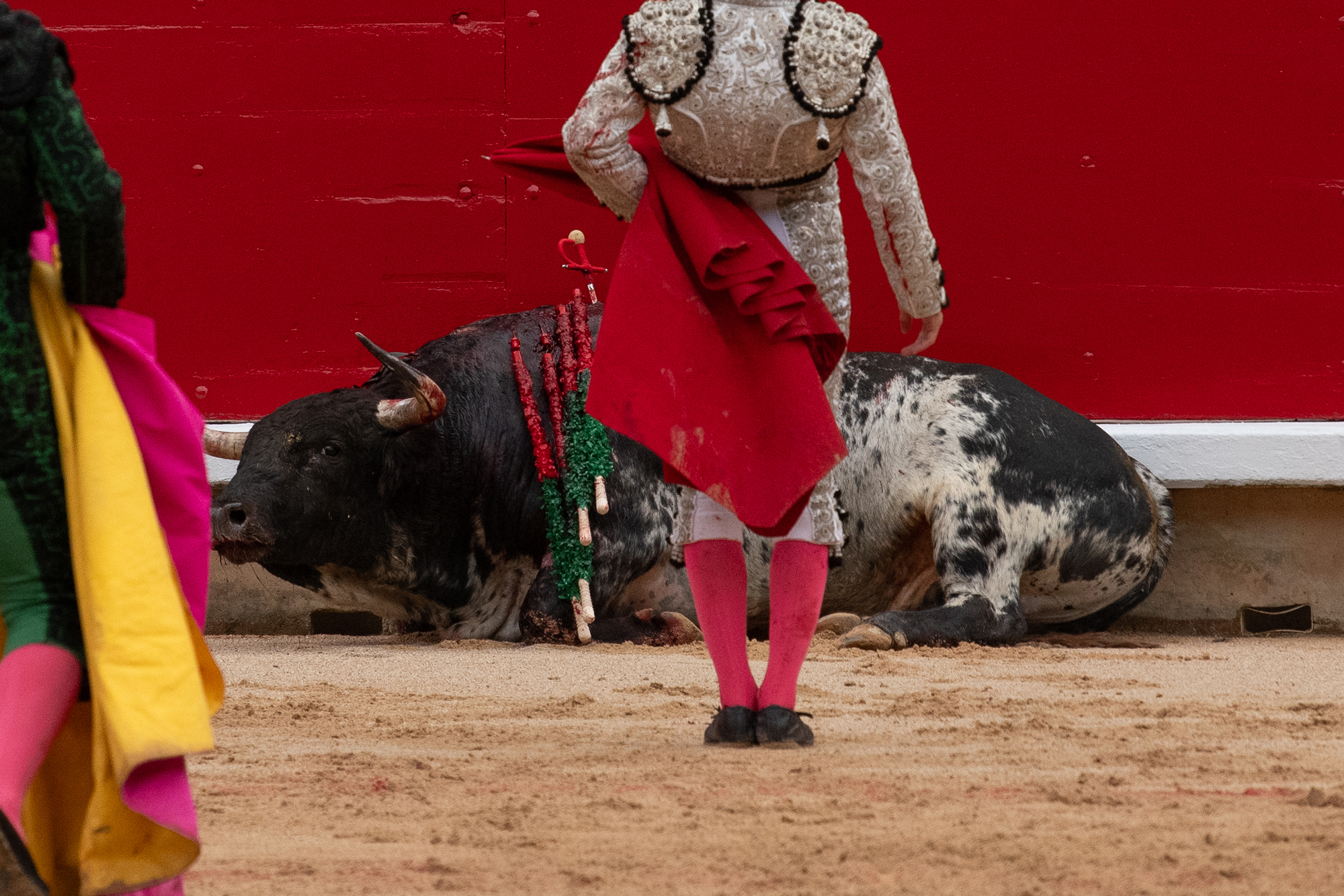 This is the face of suffering on the first day of bullfighting in San Fermín
